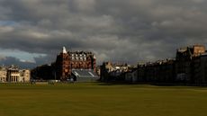 Clouds gathering over the Old Course at St Andrews at the Alfred Dunhill Links Championship
