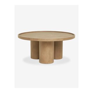 light wood, round, coffee table
