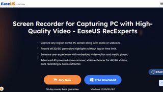 Website screenshot for EaseUS RecExperts