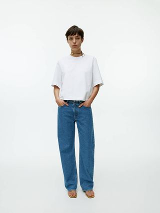 Celana Jeans Shore Low Relaxed - Biru - Arket GB