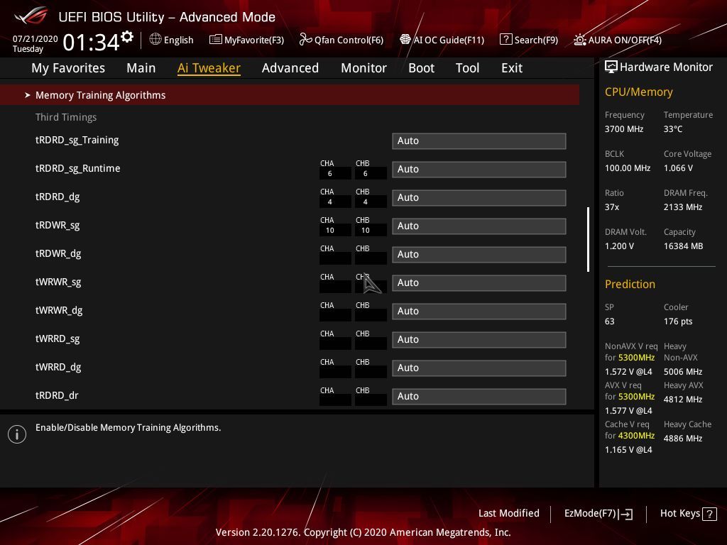 Asus ROG Strix Z490-E BIOS