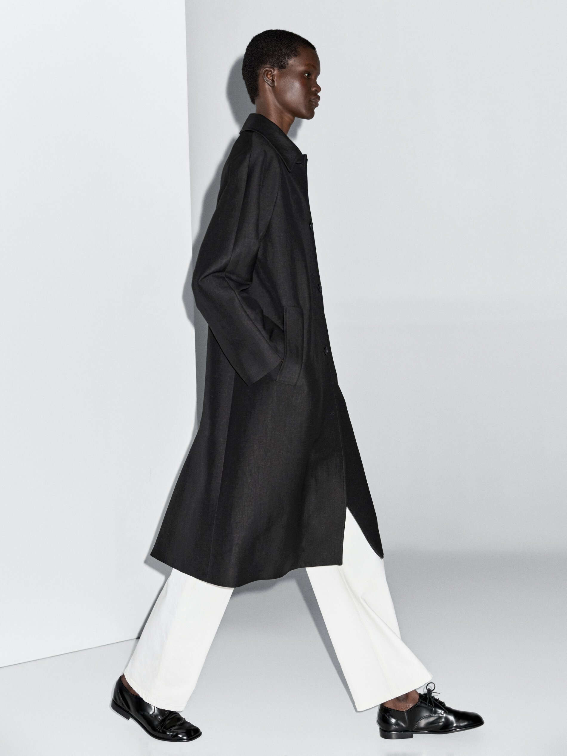 Long Wool Blend Coat