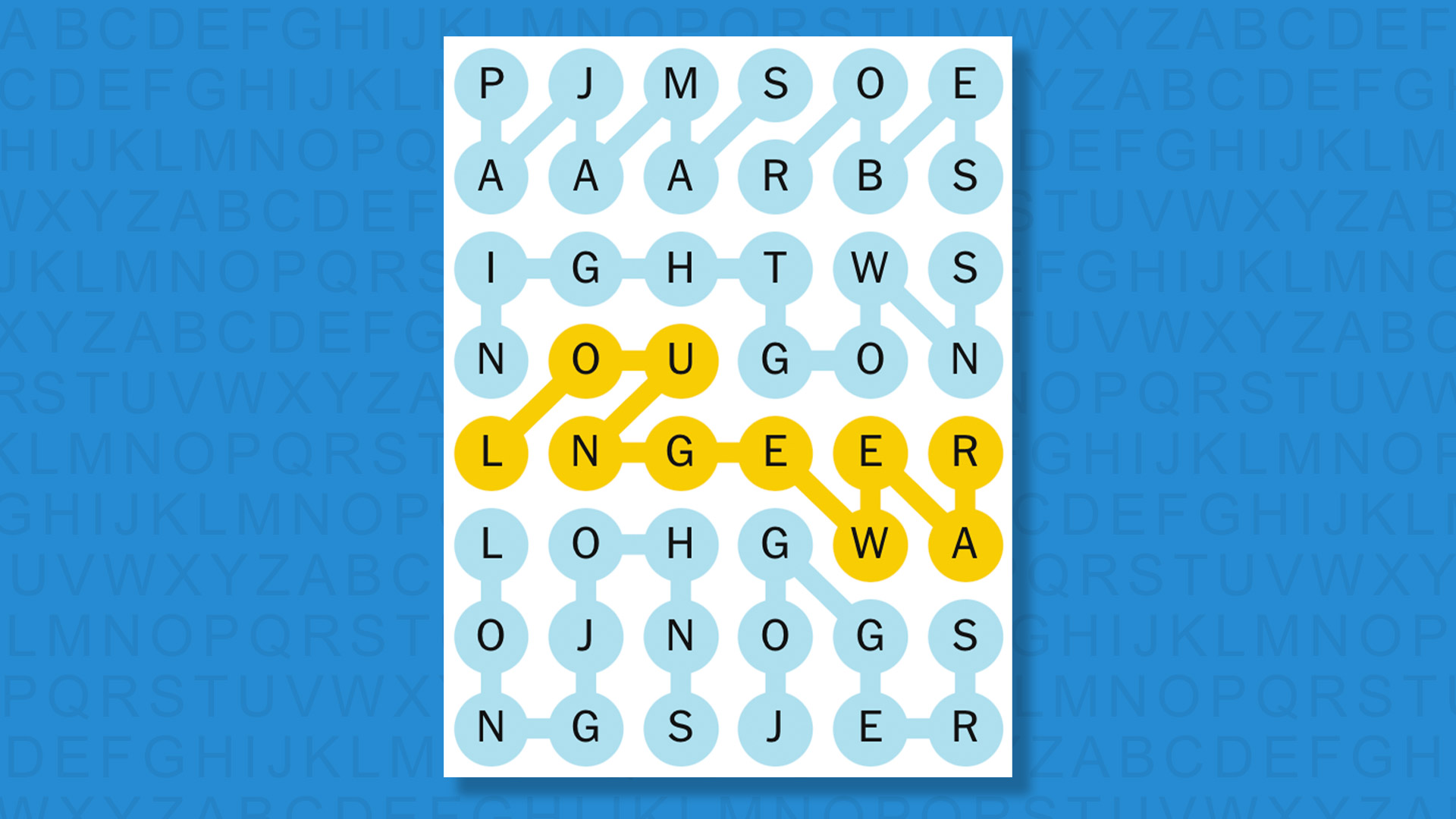 NYT Strands answers for game 582 on a blue background