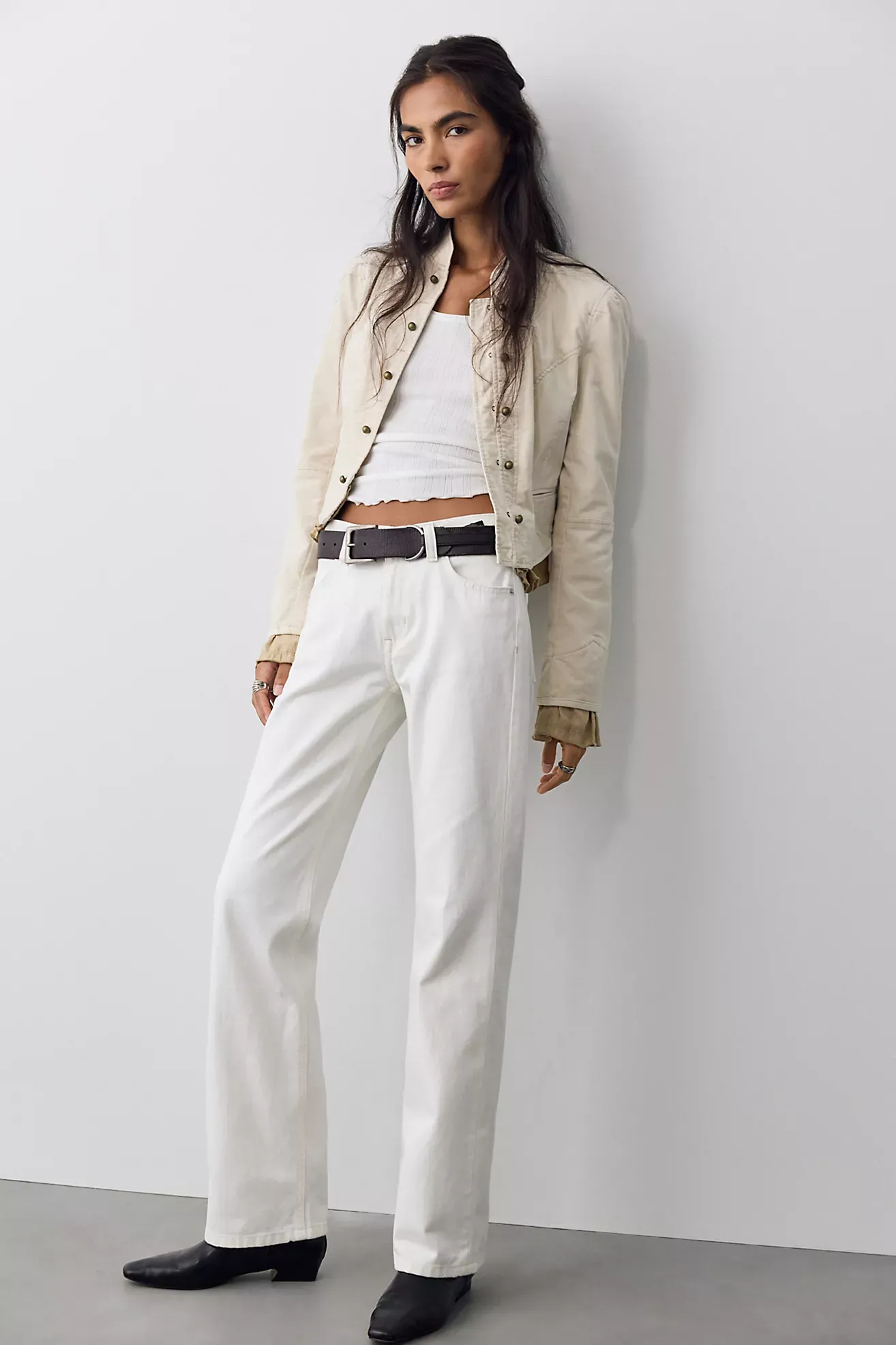 Free People, We the Free Luna Mid-Rise Straight Jeans