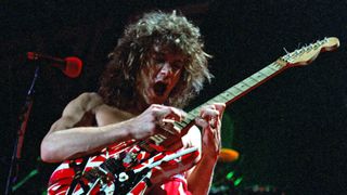 Eddie Van Halen performing live in 1982