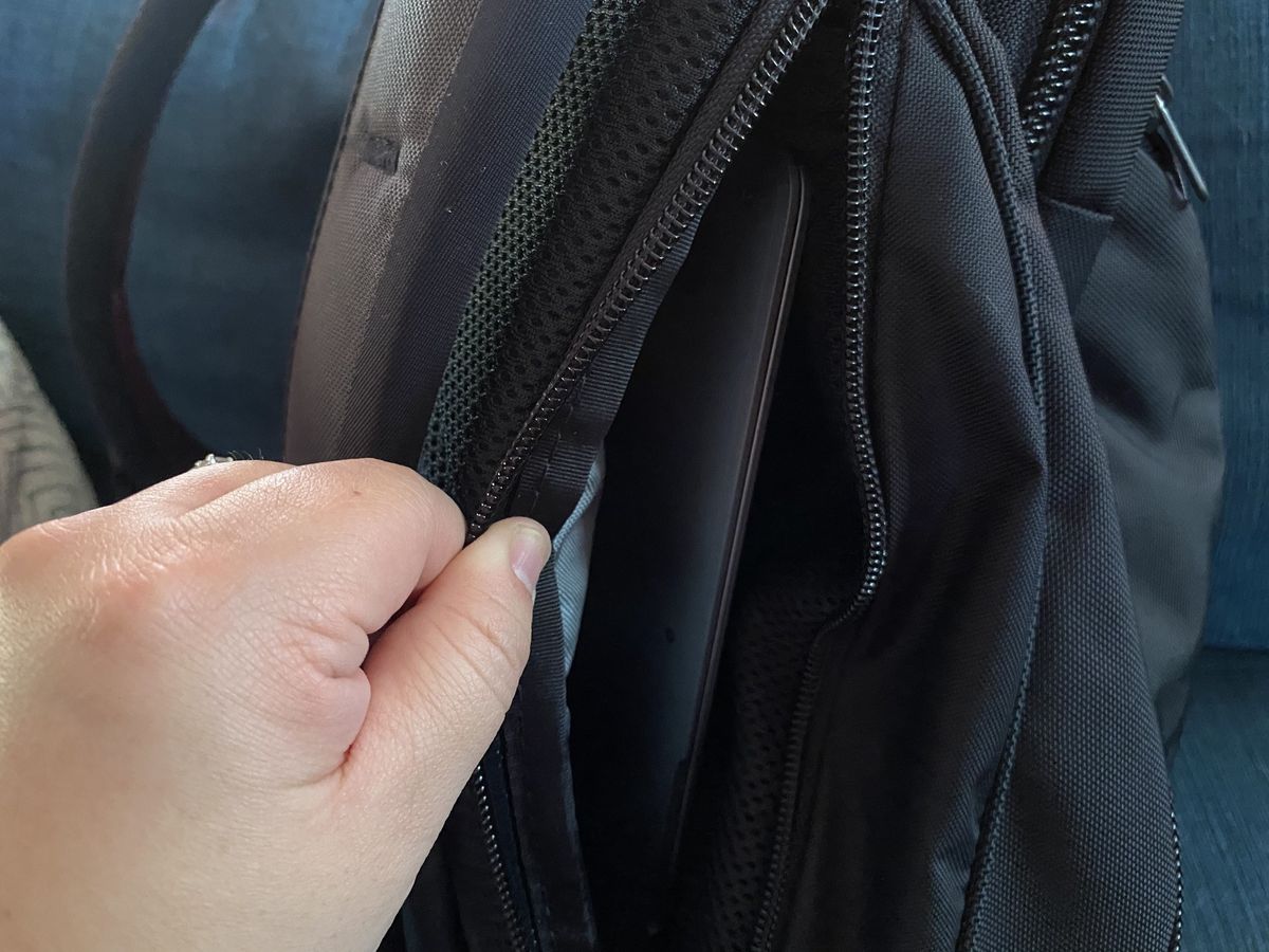 Side access opening for laptop