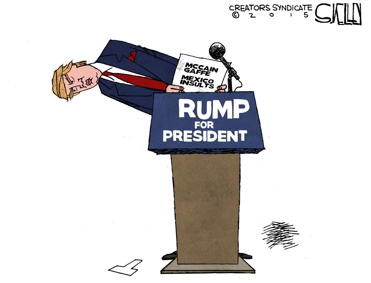 Political Cartoon U.S. Donald Trump