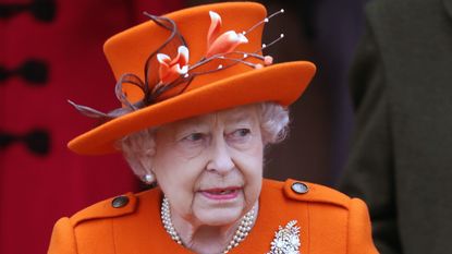 Queen Elizabeth II attends Christmas Day Church service at Church of St Mary Magdalene on December 25, 2017 in King's Lynn