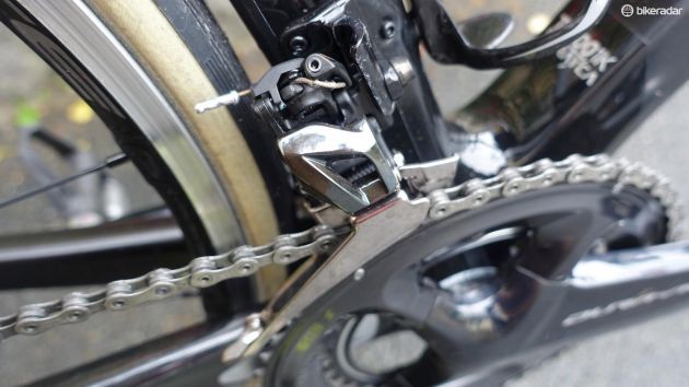 The small Allen key bolt near the top of the mechanism is the cable tension adjuster