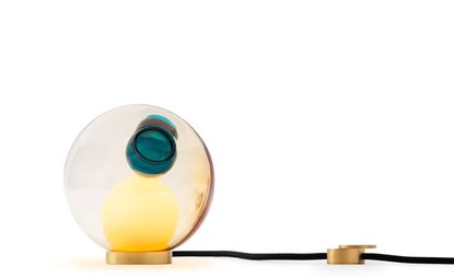 Table lamp in yellow and blue by Bocci