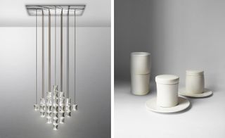 Oli chandelier, Diaspora tableware, with Luzerne.