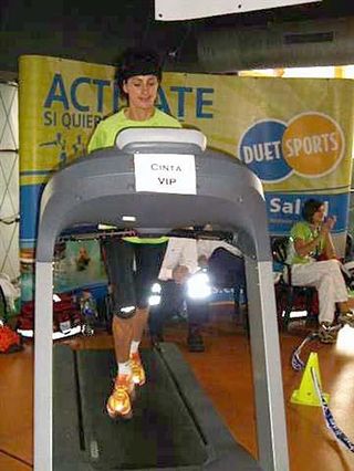 Marga Fullana (Massi) not only fast on her bike, but also fast on her feet.