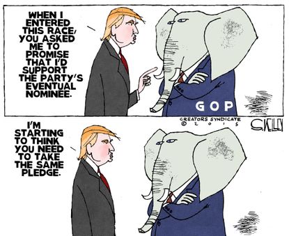 Political cartoon U.S. Trump GOP 2016