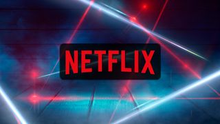 Netflix logo on a lasers background