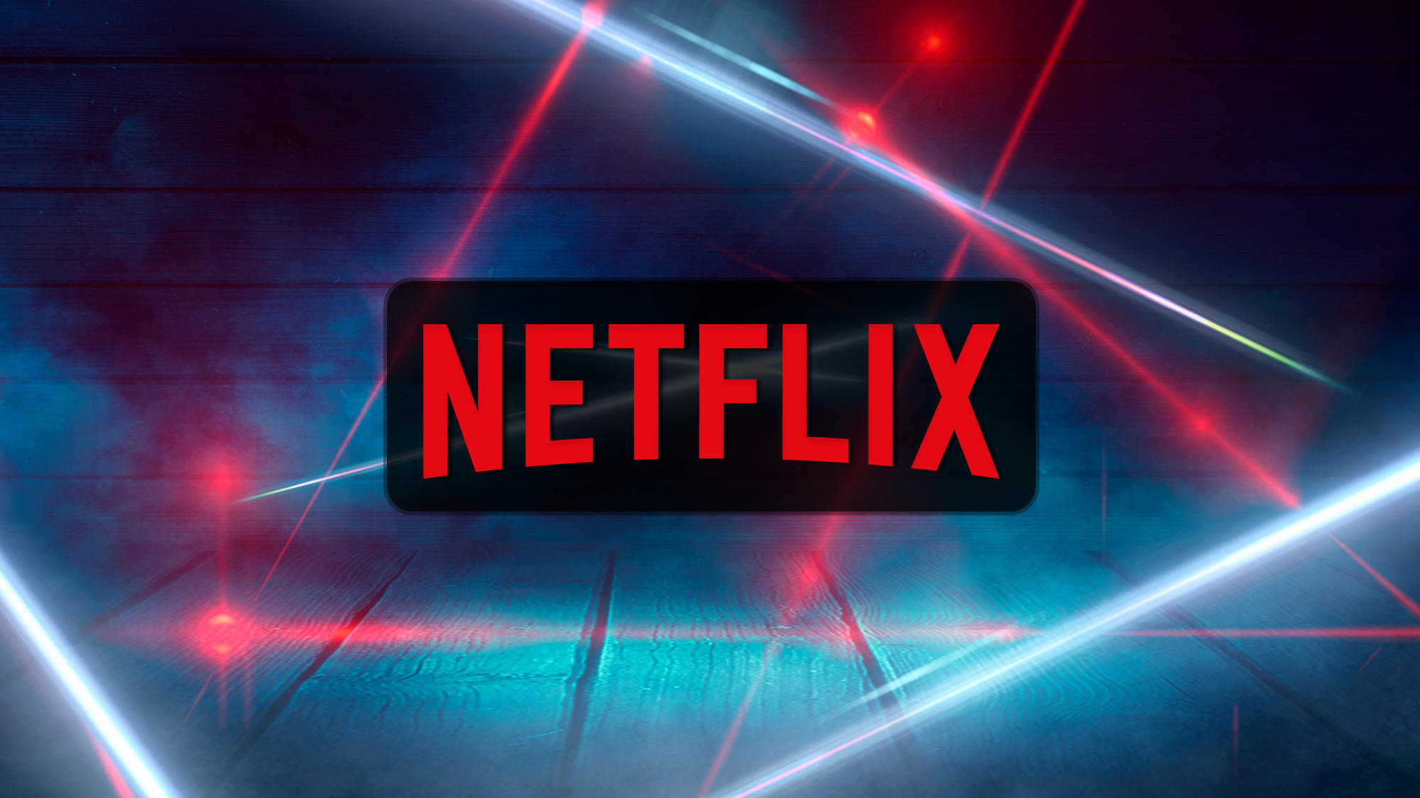 Netflix logo on a lasers background