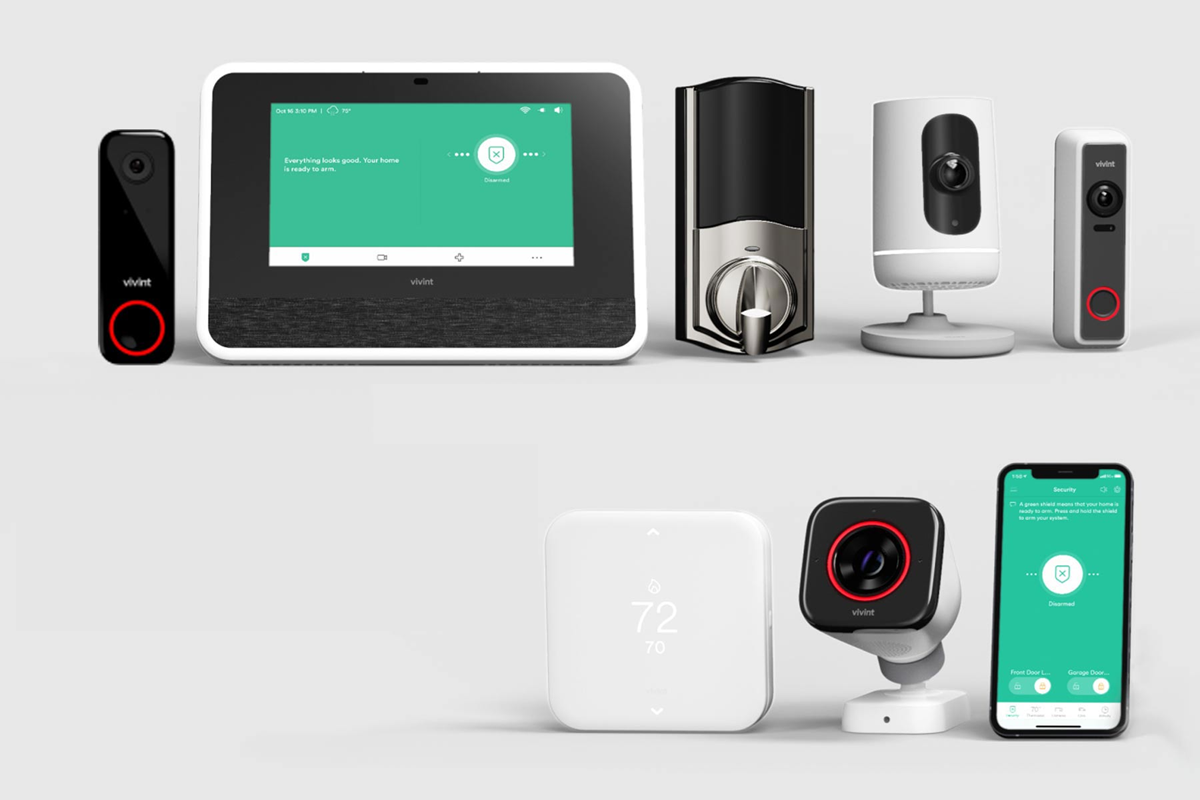 a selection of vivint smart products