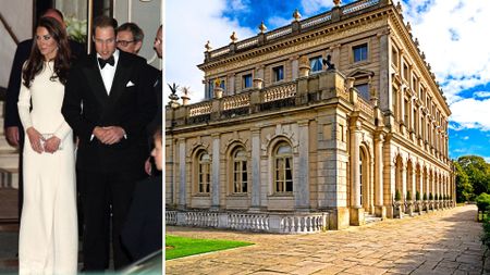 L-Kate Middleton and Prince William, R- Cliveden House in Berkshire 