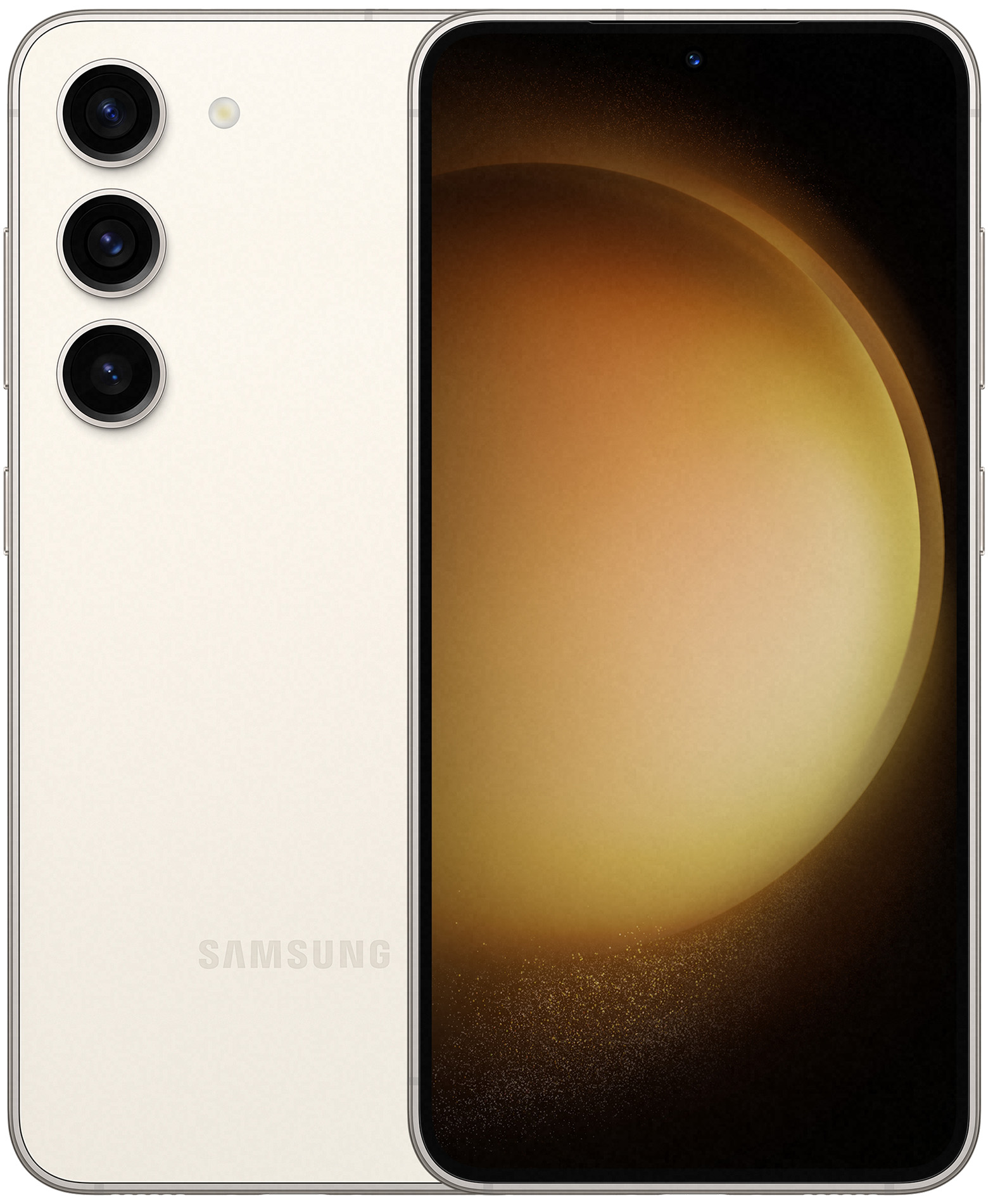 يتم عرض المنتج الرسمي لهاتفي Samsung Galaxy S23 و S23 Plus باللون الأبيض