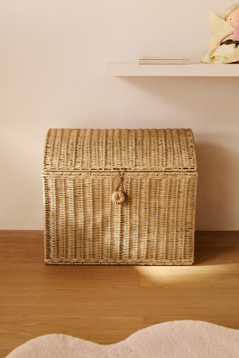 MANGO, Large Rattan Trunk Basket - Home | Mango United Kingdom