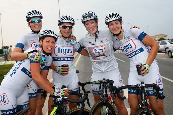 All smiles for Team Argos-Shimano as Kirsten Wild both won stage 3 and took over the race lead.