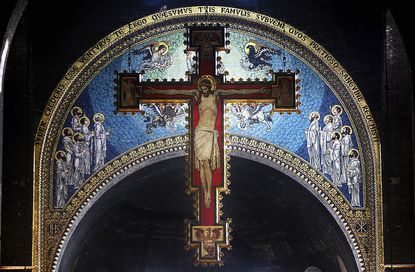 A cross at Westminster Cathedral.