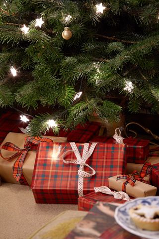 christmas presents under tree