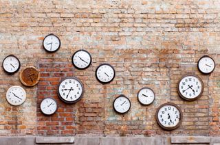 Clocks on a wall