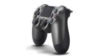 A side view of the new Steel Black PS4 controller.