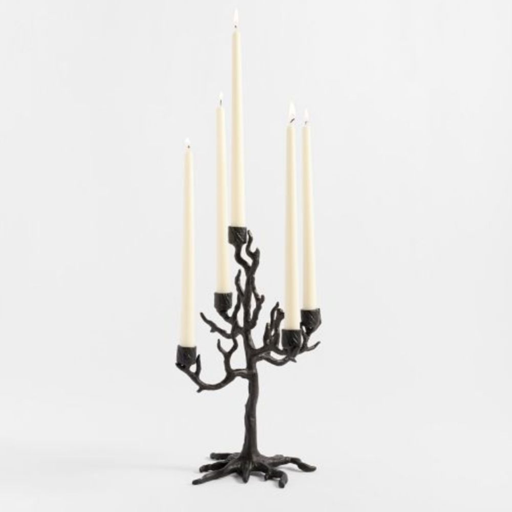 Black tree candelabra