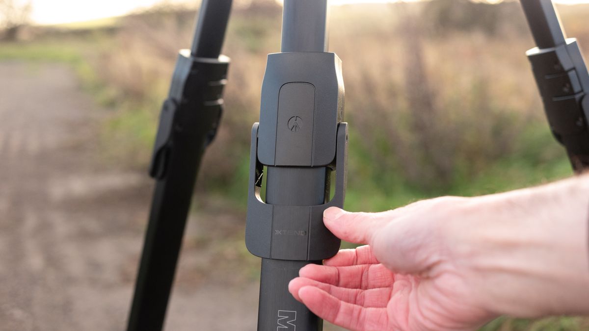 The Manfrotto One hybrid tripod outside