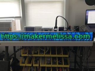 Image of Melissa's scrolling RGB LED sign