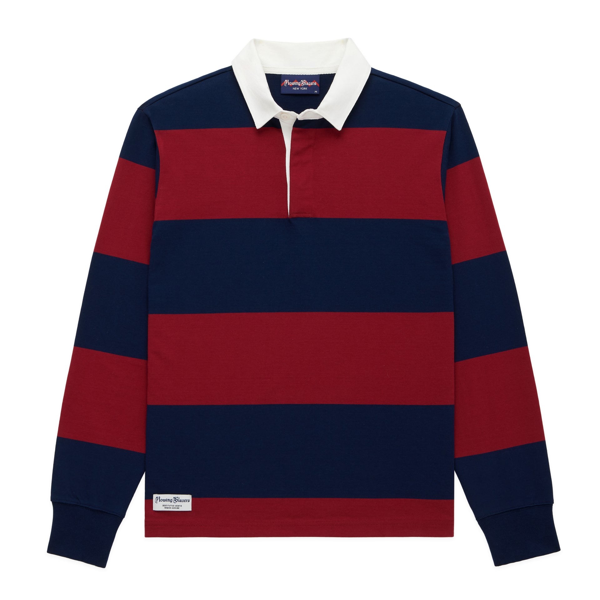 Men&#039;s Block Stripe Rugby Navy/burgundy - Navy Burgundy Block Stripe / Xs