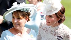 Carole Middleton and Catherine Princess of Wales attend day 1 of Royal Ascot at Ascot Racecourse on June 20, 2017 in Ascot, England