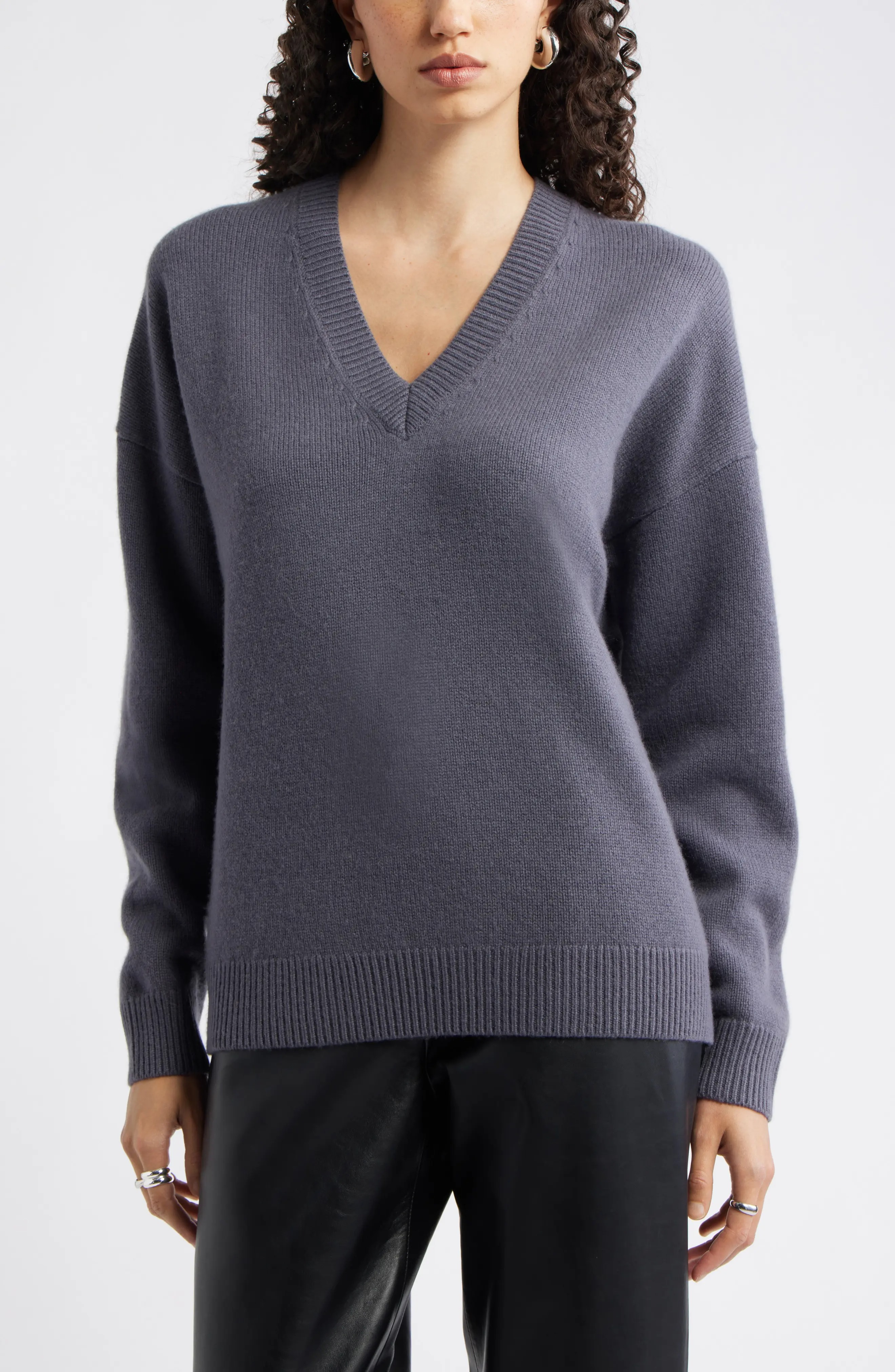 Nordstrom, V-Neck Wool &amp;amp; Cashmere Sweater