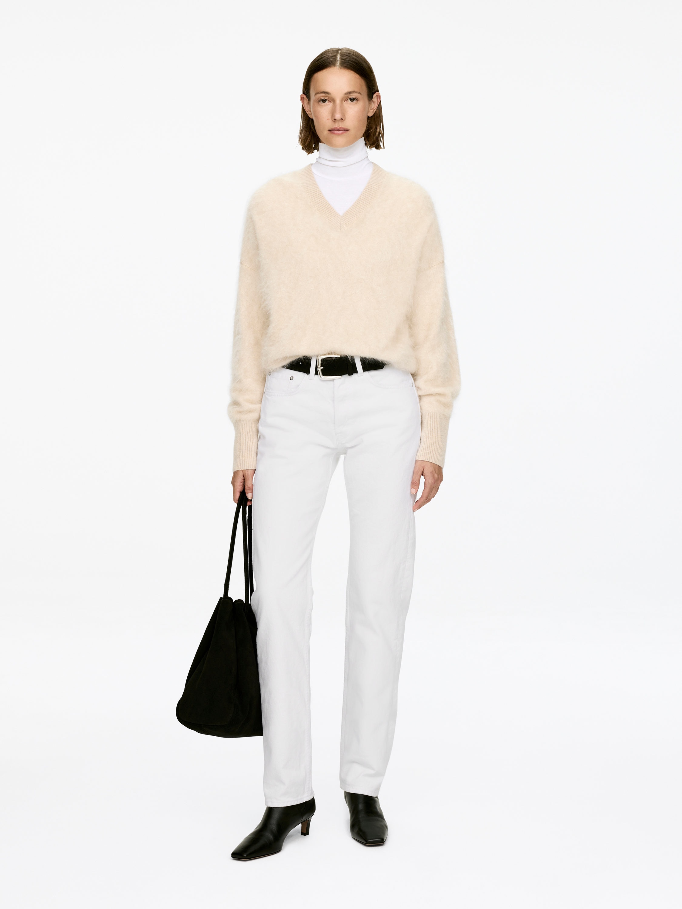 Snow Straight Jeans &amp;ndash; White &amp;ndash; Women &amp;ndash; Arket Gb