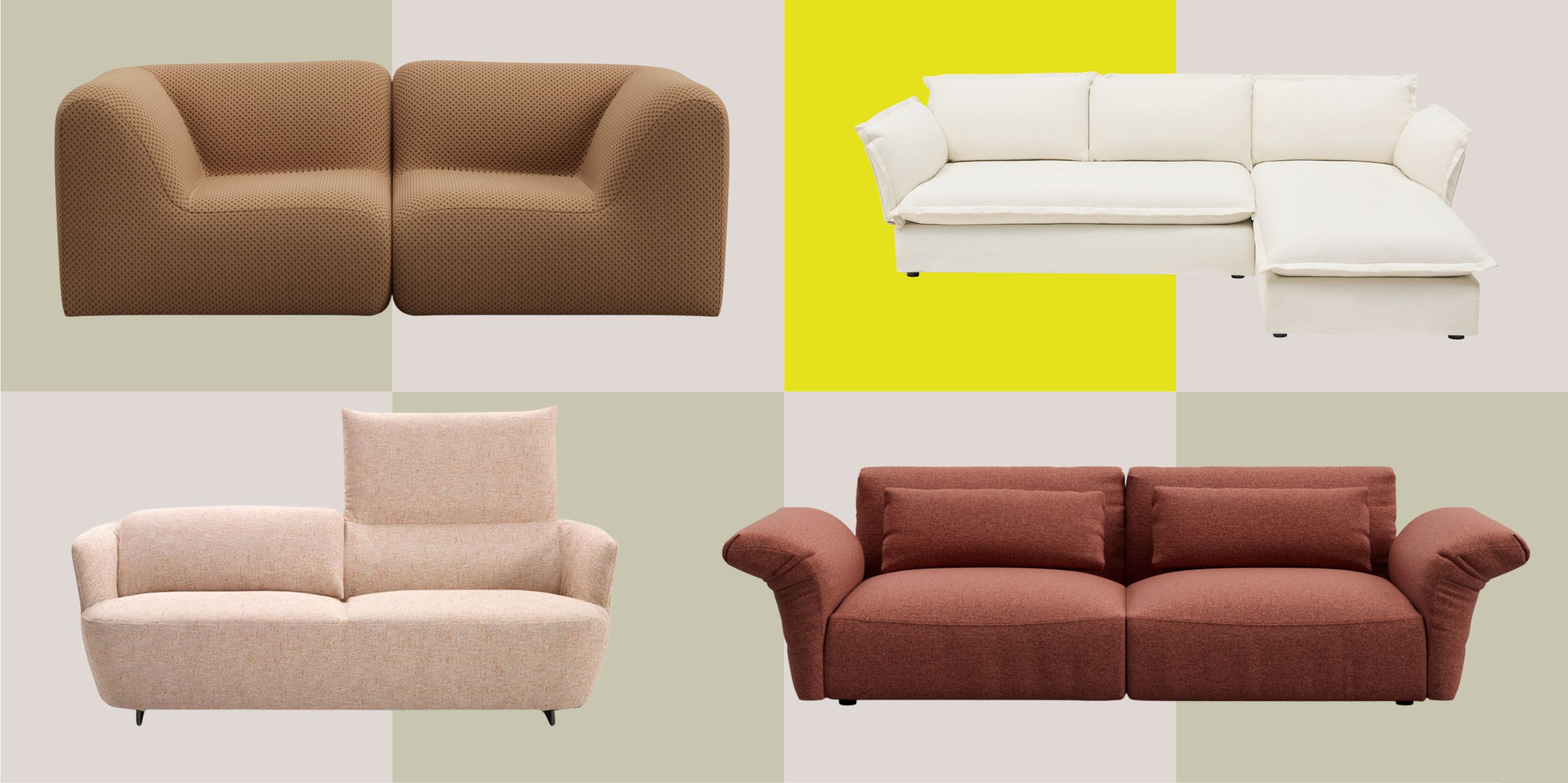 best king living sofas on a colorful background