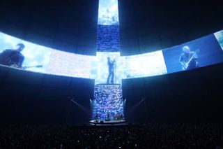 U2 onstage in Las Vegas