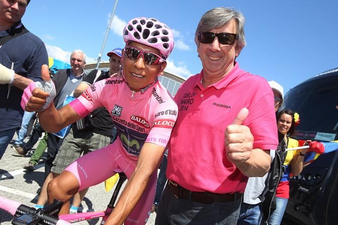 Nairo Quintana and Movistar boss Eusebio Unzue