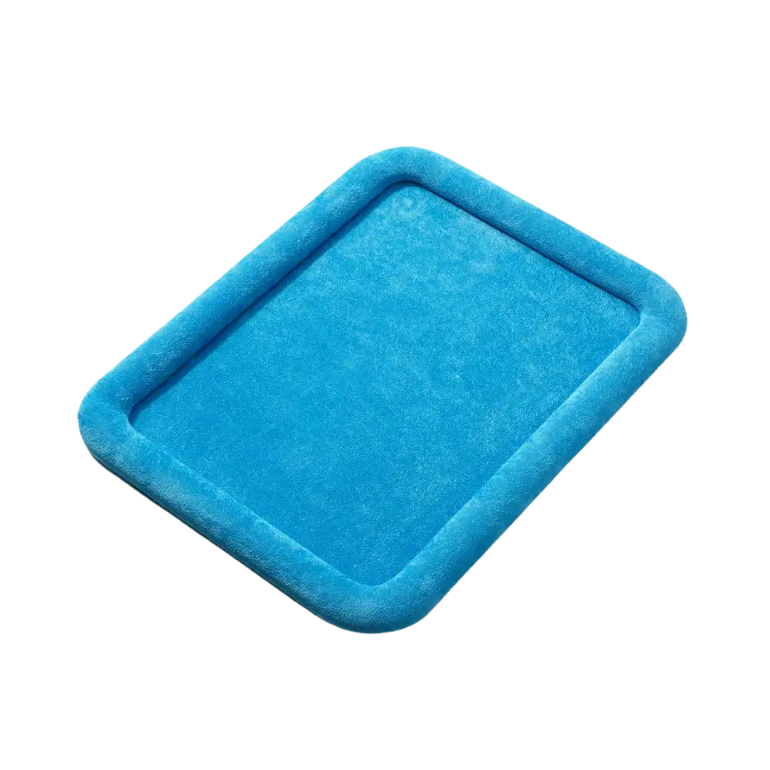 A faux suede blue jewelry tray from Net-A-Porter