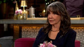 Jess Walton as Jill Abbott in black in The Young and the Restless