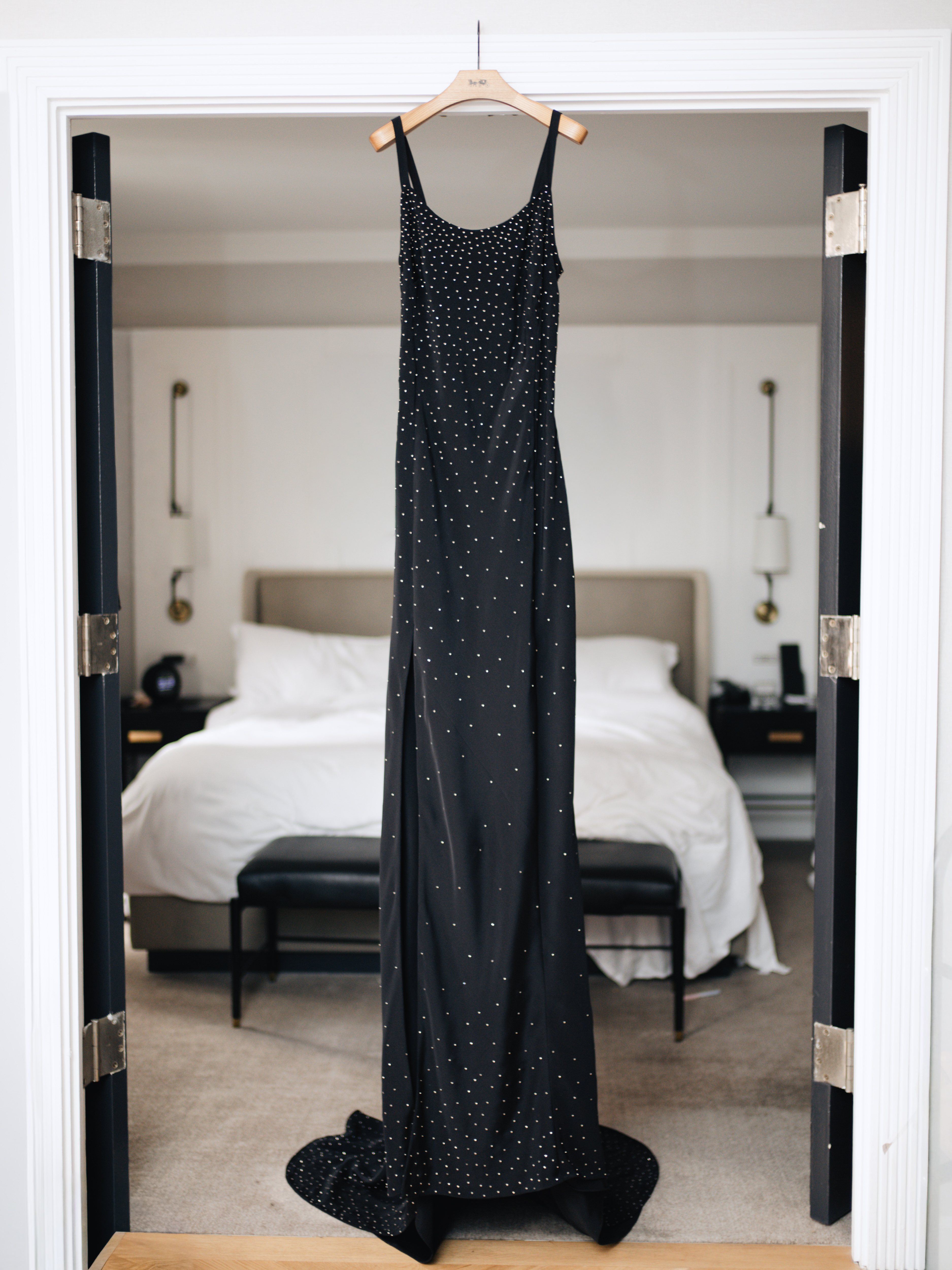 Lauren Betts gets ready for the 2026 WNBA Draft where she wore a custom Coach dress and a matching Tabby Bag