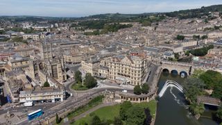 city of Bath from above
