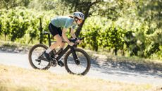 Image shows Anna riding the new Scott Foil RC Ultimate in Italy