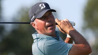 Matt Kuchar takes a shot during the Wyndham Championship