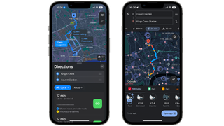iOS Apple Maps and Google Maps cycle and walking directions