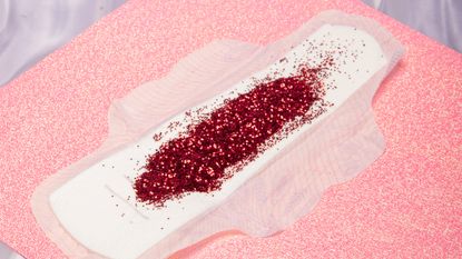 Close Up Of Pad With Glitter - stock photo 
