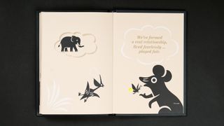 Cannonball!, book made by Taxi Studio, spread showing an elephant and a mouse