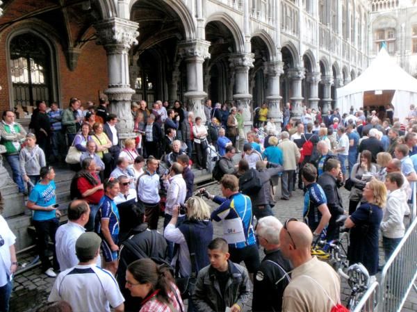 Where's Wally? It was a case of 'Where's the Pro?' outside the team presentation in Li&egrave;ge