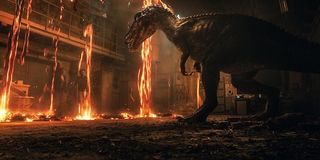 Dinosaur near lava in Jurassic World: Fallen Kingdom