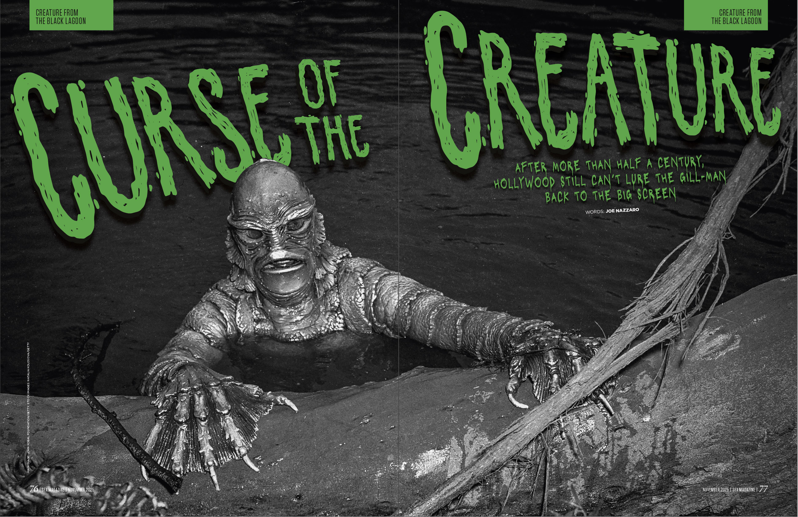The original Gill-Man emerging from the lagoon.